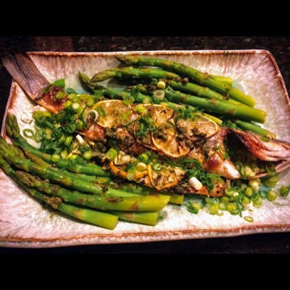 Grilled Fish and Asparagus
